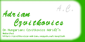 adrian czvitkovics business card